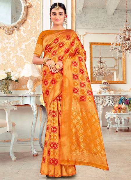 1013 Santraj New Monsoon wear Latest Saree Collection 1013-Orange